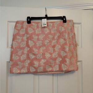 Banana Republic Pink and Cream Mini Skirt
